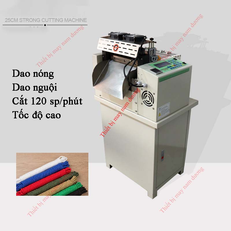 Máy cắt nhãn mác  dây viền  tự động cắt dây đai đa năng lớn dao cắt rộng 25 cm ( bảo hành 12 tháng )