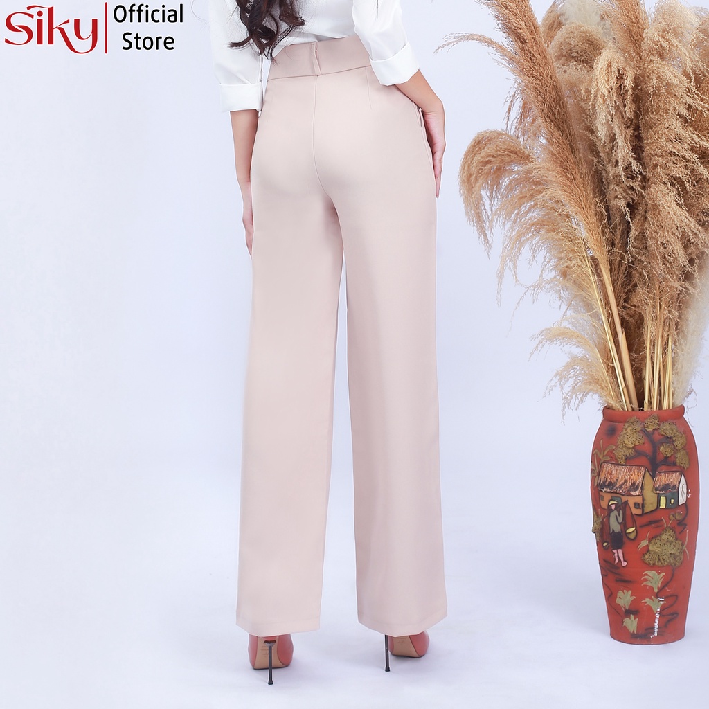 Quần ống rộng công sở SIKY culottes ống suông dài 100cm