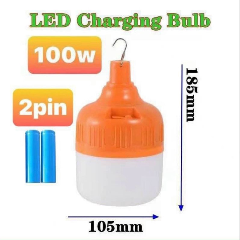Bóng đèn led sạc pin tích điện 60W, 100W, 150W nạp bằng cáp usb dùng được 6 đến 8 giờ, 3 chế độ sáng