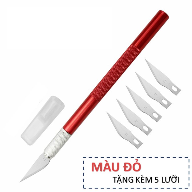 Combo 30 cán dao tròn thủ công màu đỏ