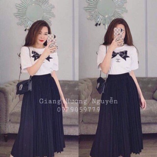 CHÂN VÁY XẾP LY HÀNG SHOP