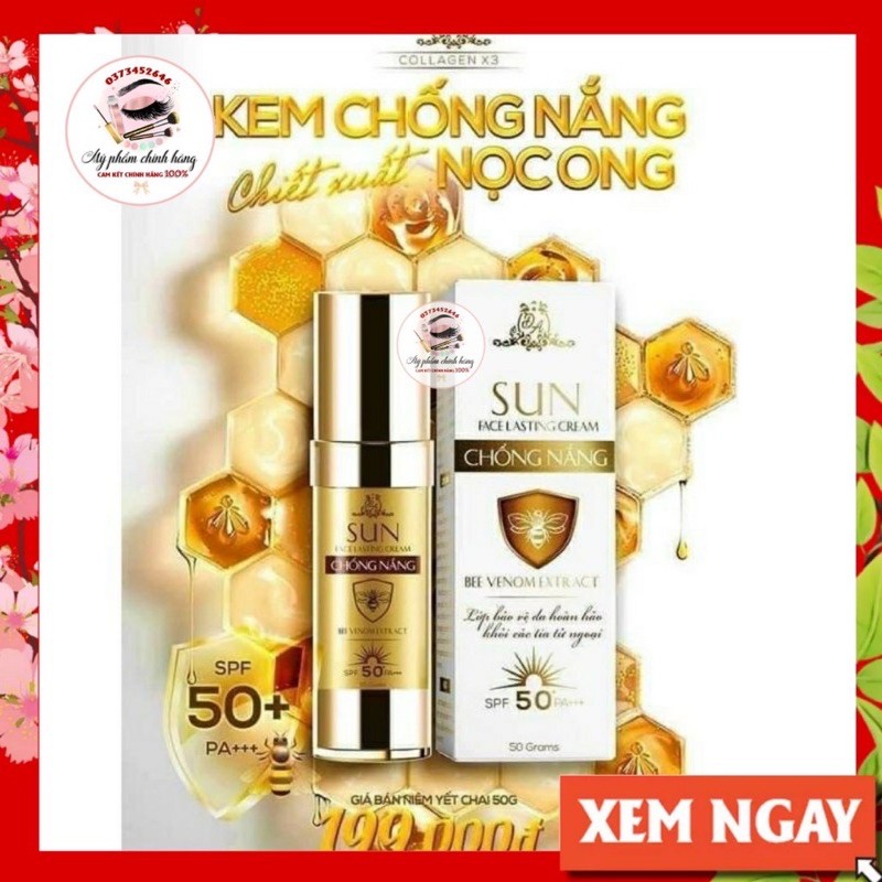 Chống nắng Collagen X3 mẫu mới chiết xuất nọc ong SPF 50+