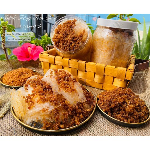 Combo 10 hộp bánh tráng trộn tôm tỏi - hộp 370g