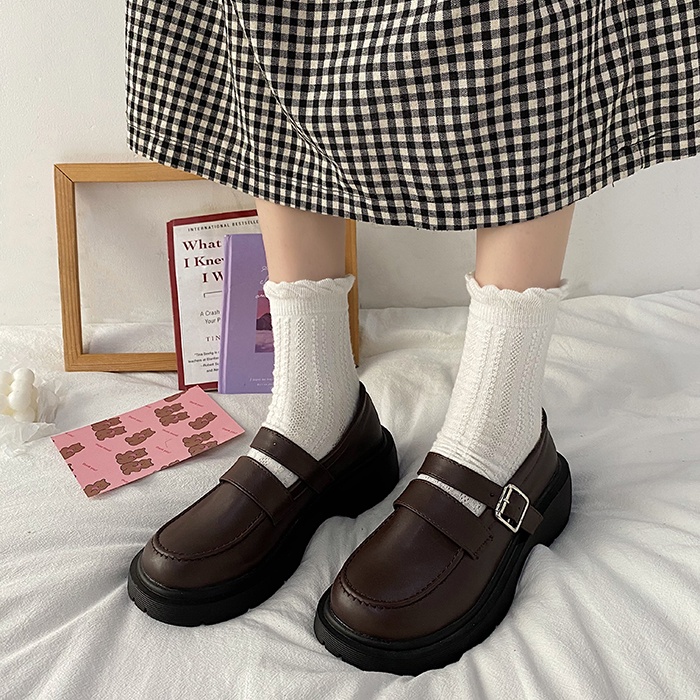 GIÀY MARRY JANE DA LÌ ĐẾ 5CM