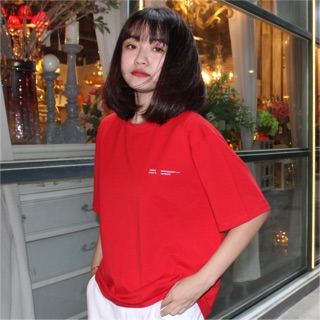 Small Flower Tee đỏ - áo thun cotton
