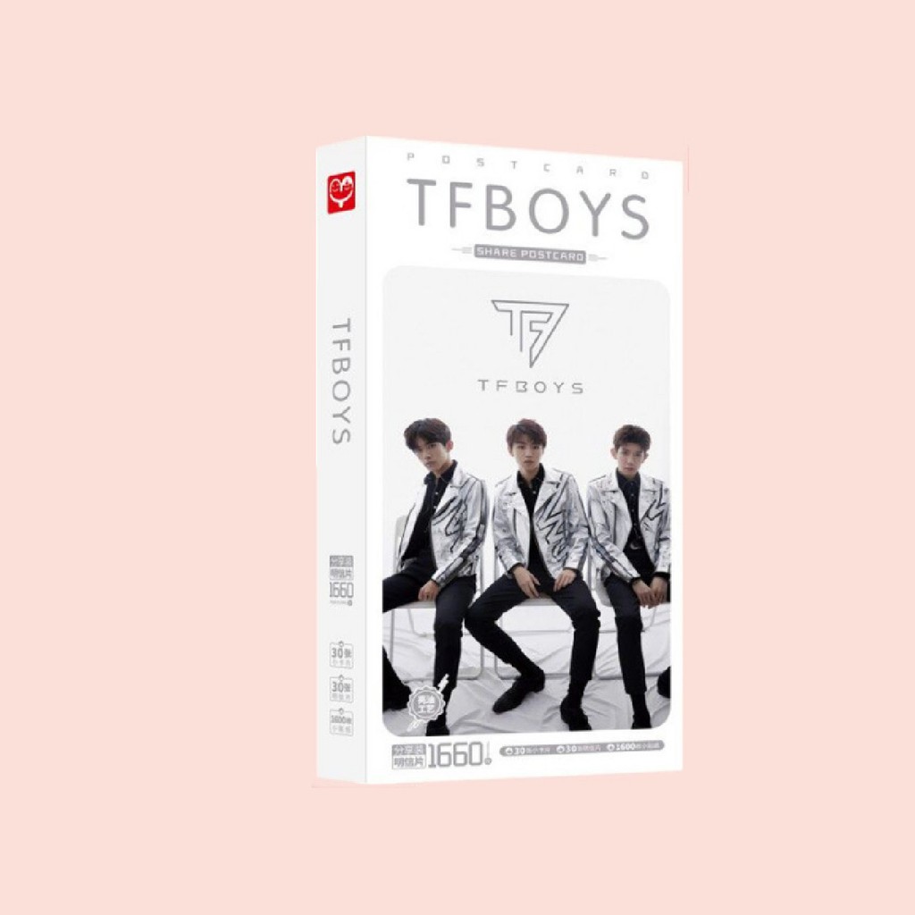 Hộp ảnh Postcard Dịch Dương Thiên Tỷ Tfboys có sticker