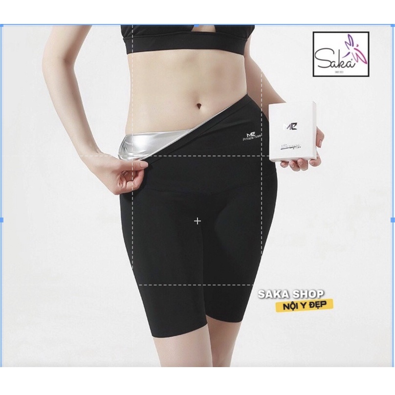 Quần legging nữ tan mỡ lửng màu đen