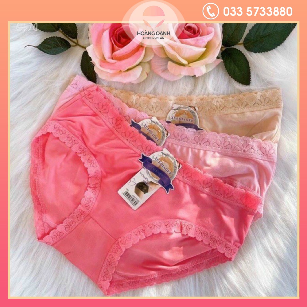 Quần lót nữ cotton Hoàng Oanh Underwear, quần chip viền ren - 819