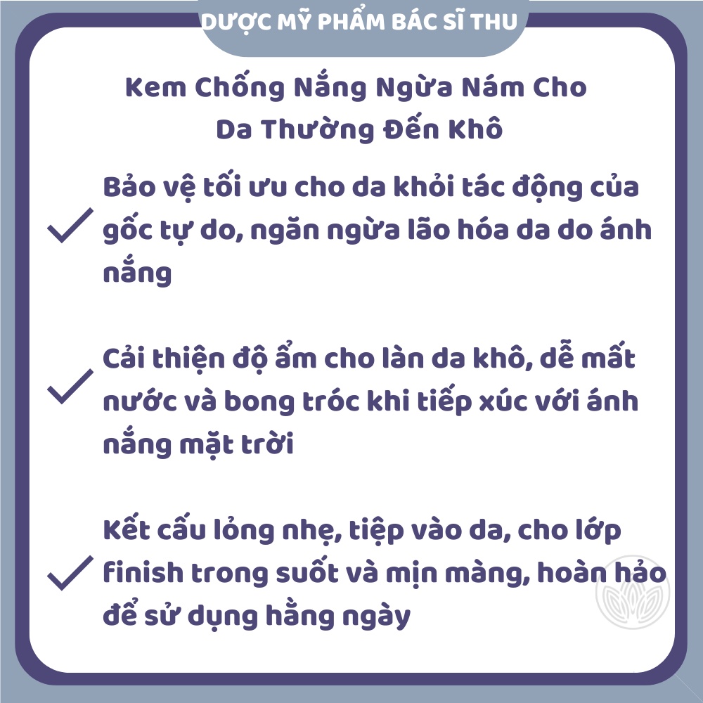 Kem Chống Nắng Cho Da Thường Đến Khô Bella Aurora Dark Spot Sunscreen SPF50+. Normal-Dry Skin