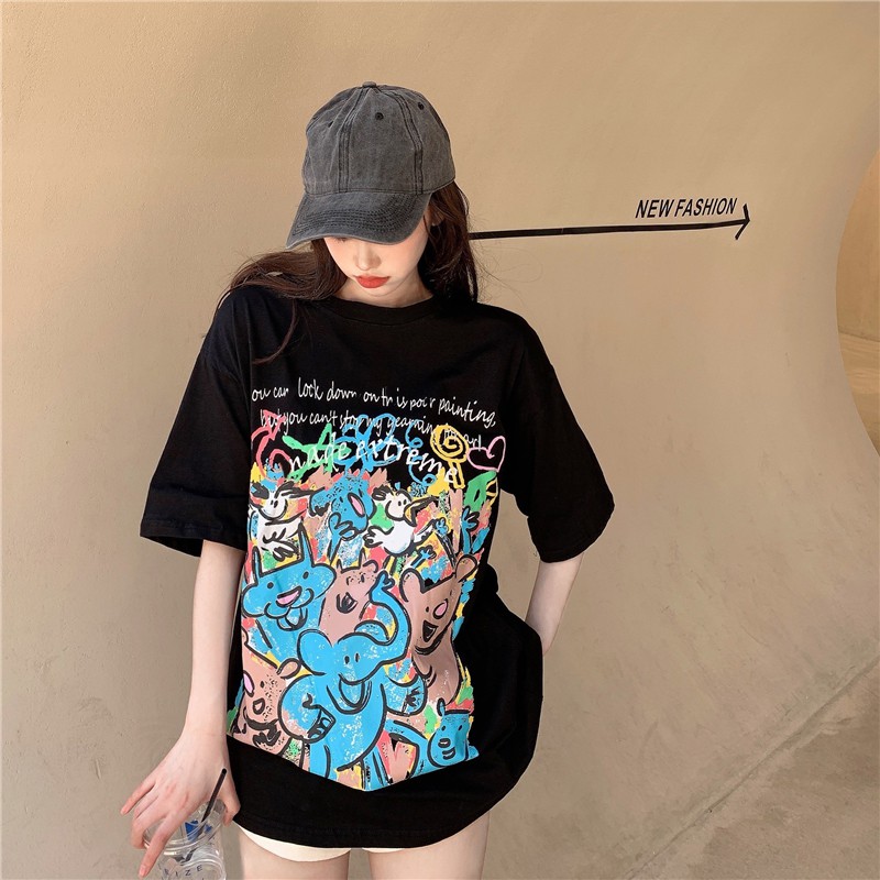 Áo thun form rộng nữ Emilyshop ulzzang