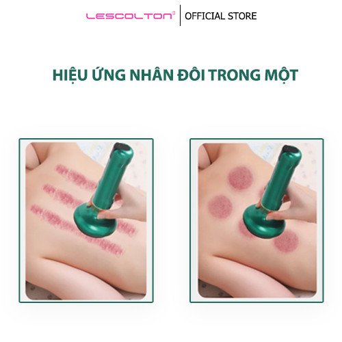 Máy massage giác hơi cầm tay Lescolton, bộ giác hơi cạo gió không dùng lửa, giác hơi cạo gió an toàn