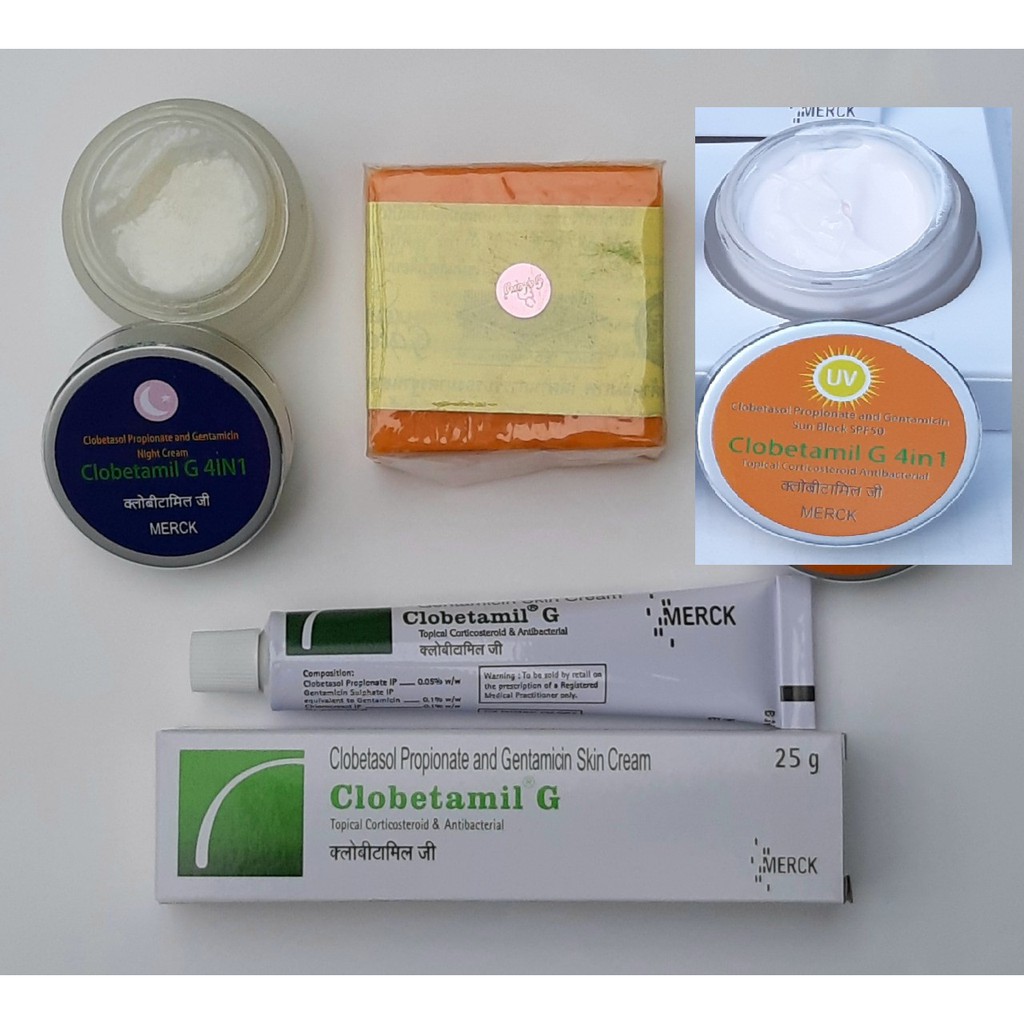 [Giảm thâm Nám] Bộ kem Giảm nám tàn nhang mờ thâm Clobetamil G 4 in 1