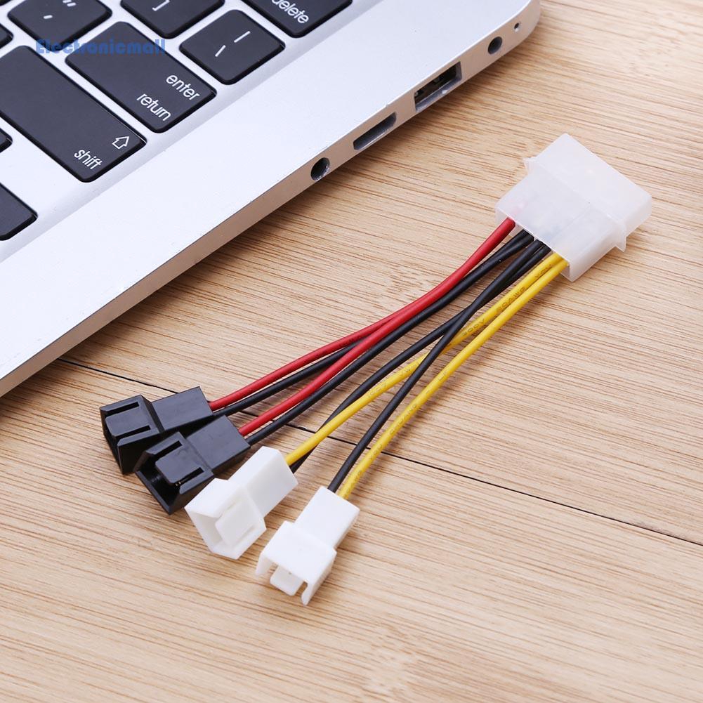 1 Cáp Chuyển Đổi Từ 4-pin Molex Sang 3-pin 12vx2/5v X 2