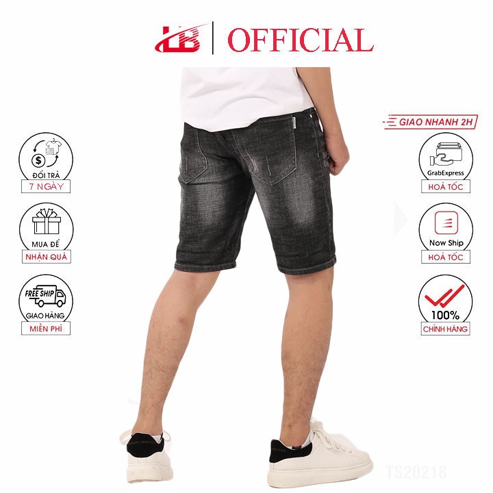 Quần Short Jean Nam Lb  Chất Jean Cotton Co Giãn Tốt,phom Body, Trẻ Trung, Cá Tính Shbbs4-5060