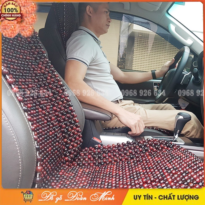 Lót ghế ô tô FREESHIP Đệm ghế ô tô hạt gỗ cẩm cao cấp loại trùm vai cho ô tô, xe hơi, văn phòng xe khách