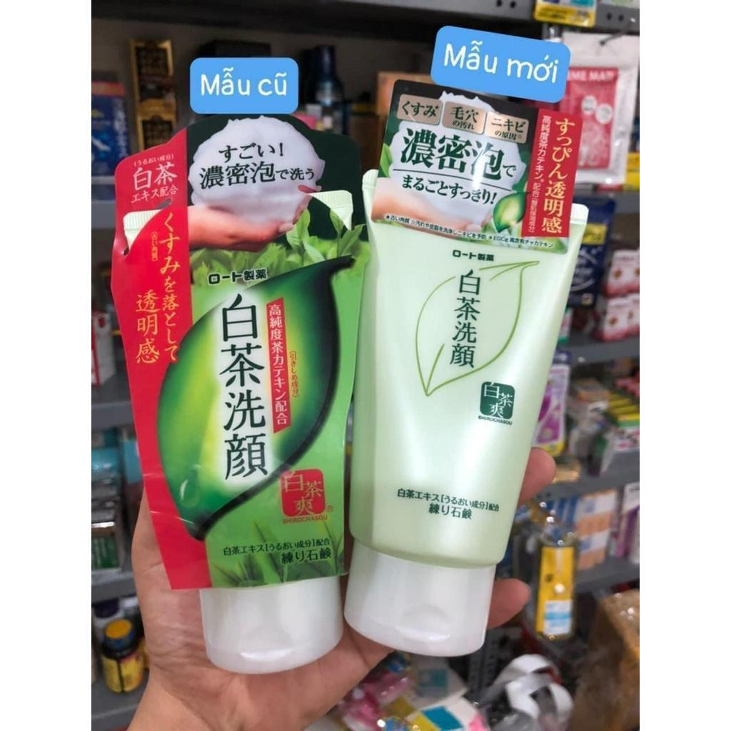 (Mẫu mới 2023) Sữa rửa mặt trà xanh Rohto shirochasou Nhật Bản 120g