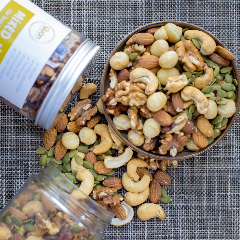 MIX 5 LOẠI HẠT DINH DƯỠNG  - HẠT MIX TỔNG HỢP CAO CẤP ĂN LIỀN VƯỜN ORGANIC 500GR