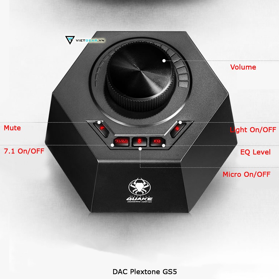 DAC GS5 Plextone bộ giải mã âm thanh Gaming hỗ trợ giả lập 7.1