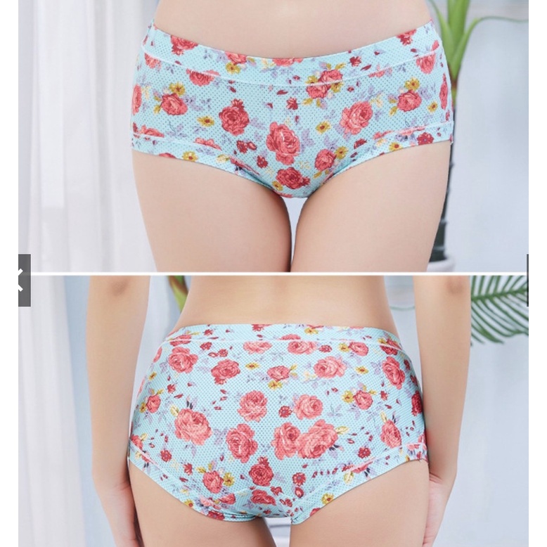 Quần lót nữ cao cấp thông hơi thun lạnh cạp cao  co dãn cực tốt chất đẹp Q5048 from to Big size 50kg 60kg 70kg