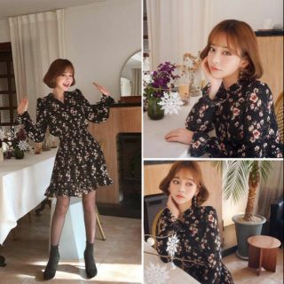 ĐẦM HOA XÒE CÓ NHÚN EO