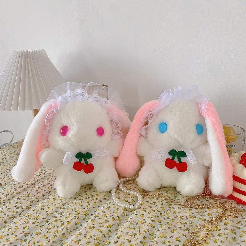 Túi Đeo Chéo Vai Bằng Vải Lông Phong Cách Lolita Dành Cho Nữ