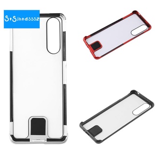 Ốp điện thoại mặt kính cường lực viền kim loại cho sony xperia 5 ii xperia 5 ii