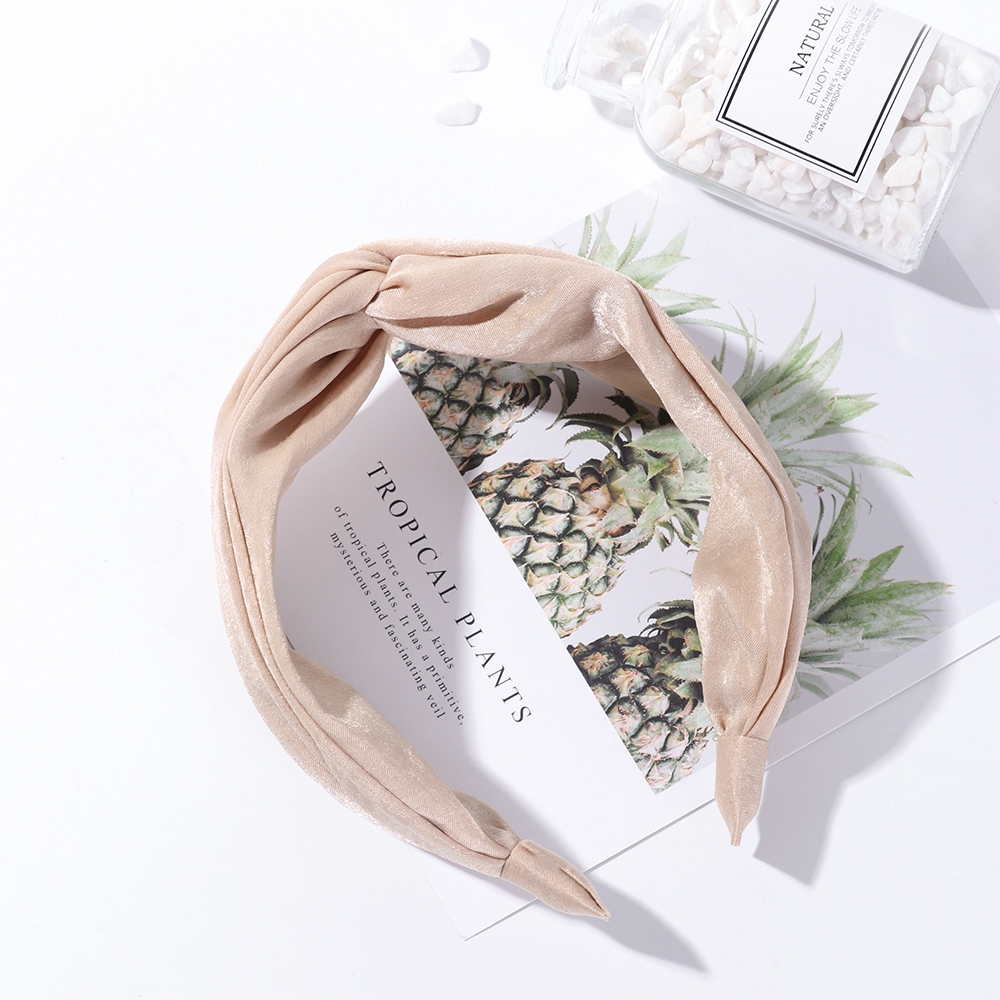 Băng đô vải chiffon bản to cho nữ