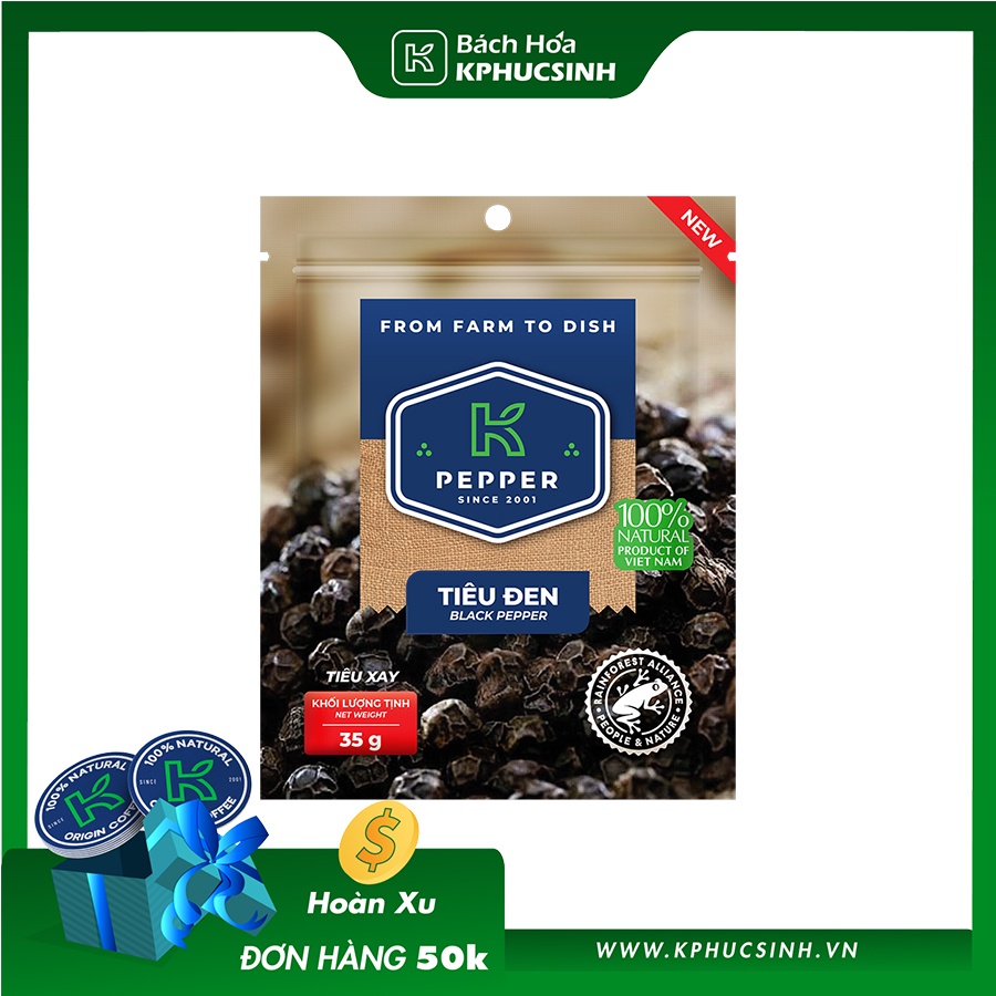 Tiêu Đen Xay K Pepper 35G