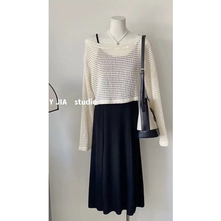 Sét váy 2s kèm áo lưới hàng chuẩn L1