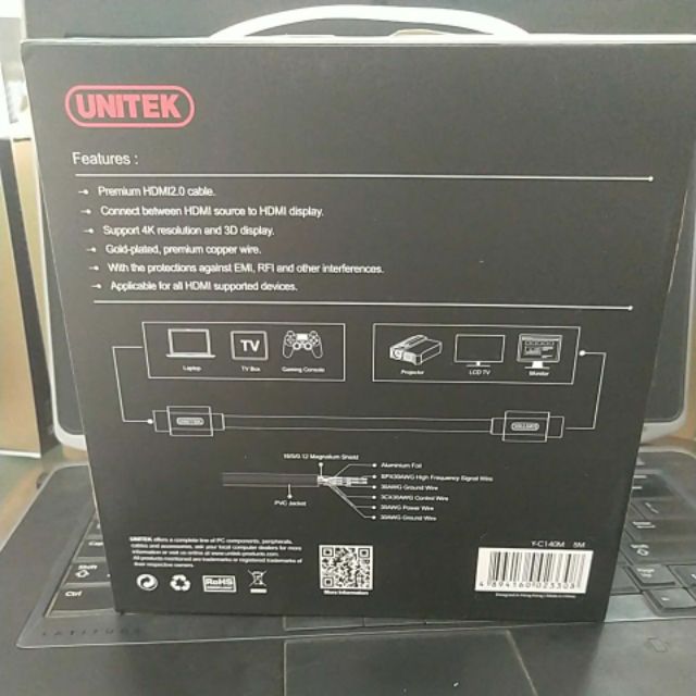 Dây cáp HDMI UNITEK 10m 15m 20m 25m 30m chính hãng