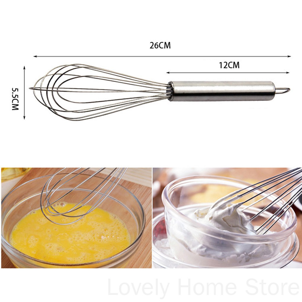 Dụng cụ đánh trứng bằng thép không gỉ cao cấp tiện dụng