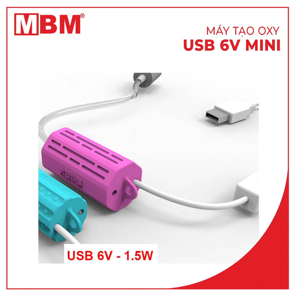 Máy sục khí USB 6V mini - tặng kèm ống dẫn + cục sủi - MÁY BƠM TIỆN LỢI