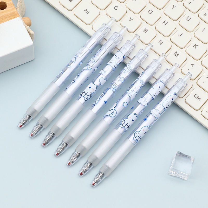 Bút Mực Gel Nhám Hình Gấu Dễ Thương Không Bị Viết