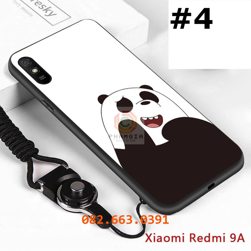 Ốp lưng Xiaomi Redmi 9A dẻo in hình gấu ngộ nghĩnh