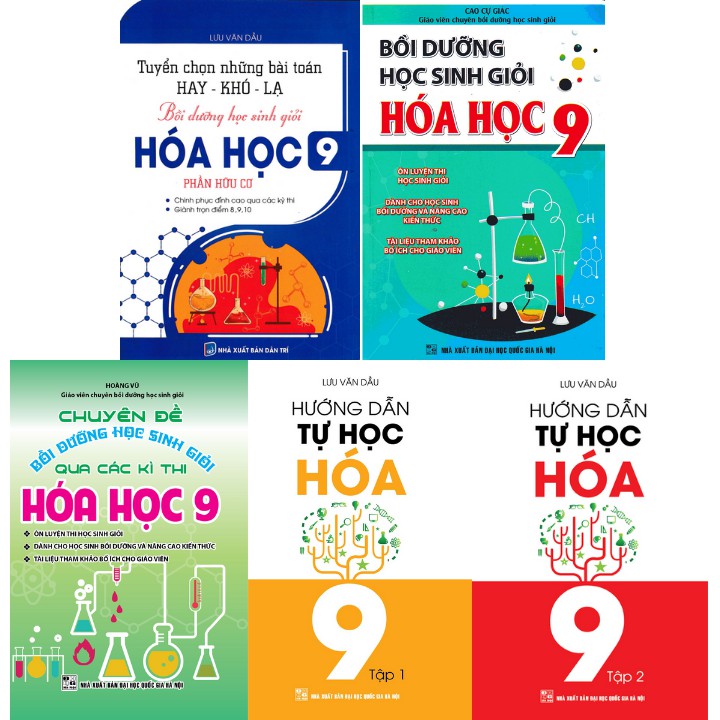 Sách - Combo Bồi dưỡng môn Hóa Học 9 (bộ 5 cuốn)