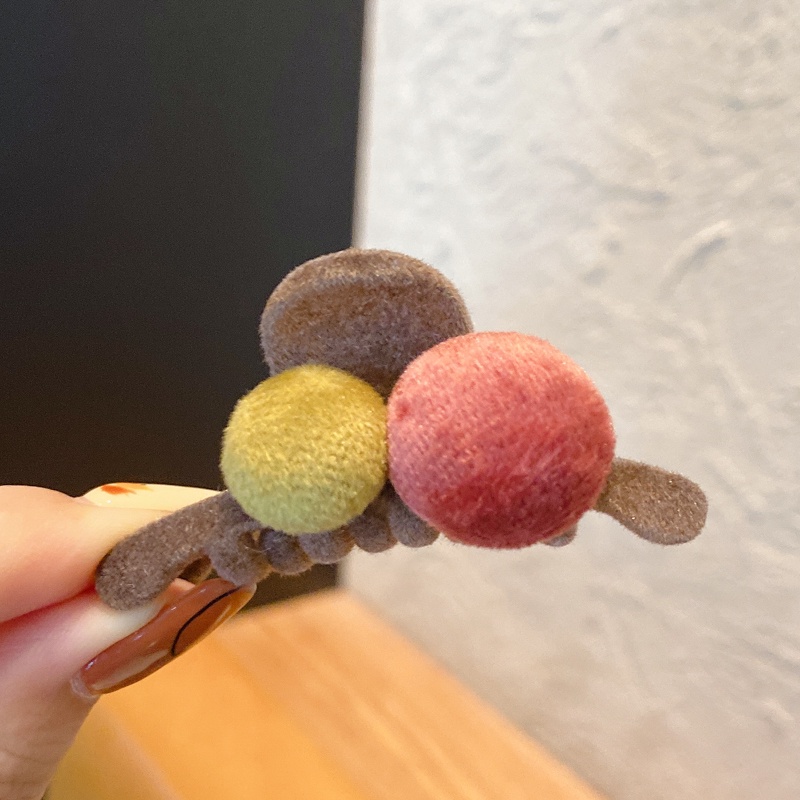 Kẹp tóc lông cừu hình cá mập dễ thương phong cách Hàn quốc