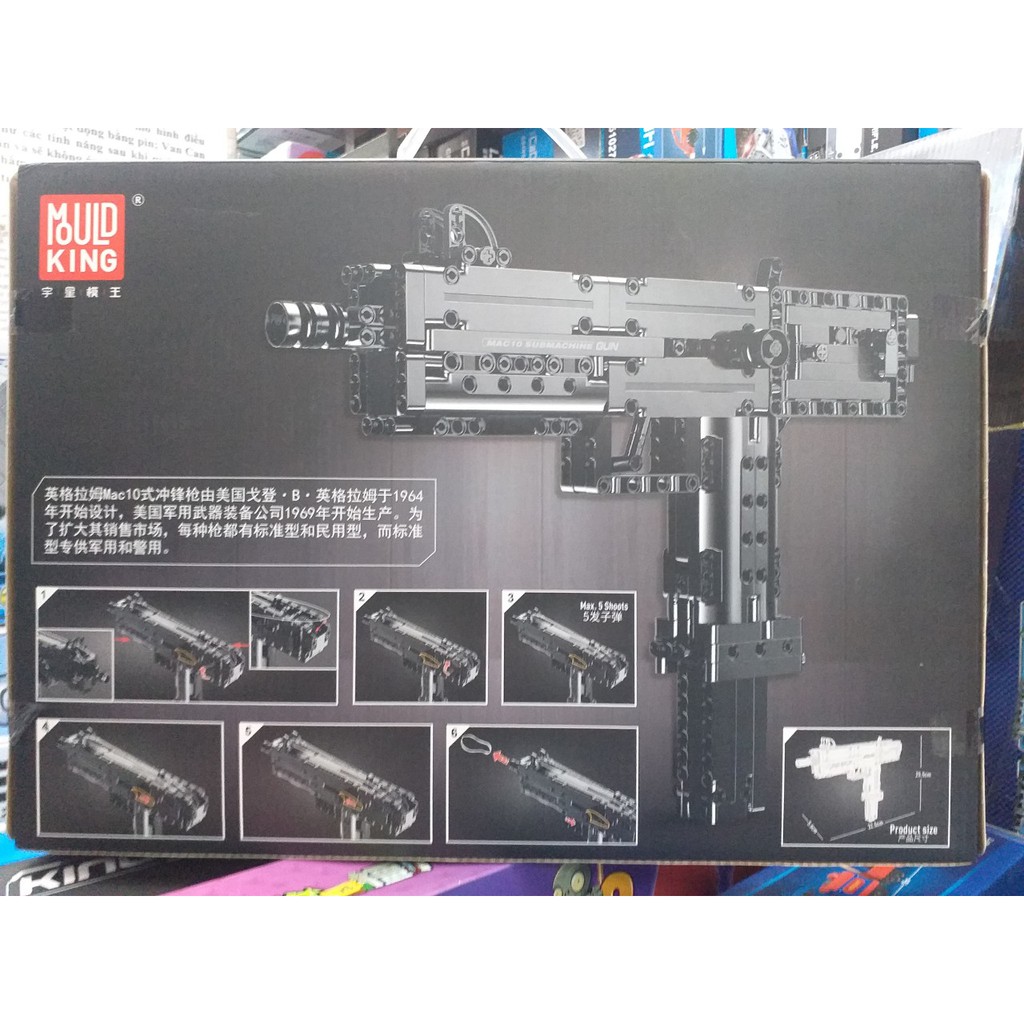 Lego - Mould King 14012 ( Lắp Ghép Tiểu Liên KING Block gun 478 Mảnh )lắp xong bắn được