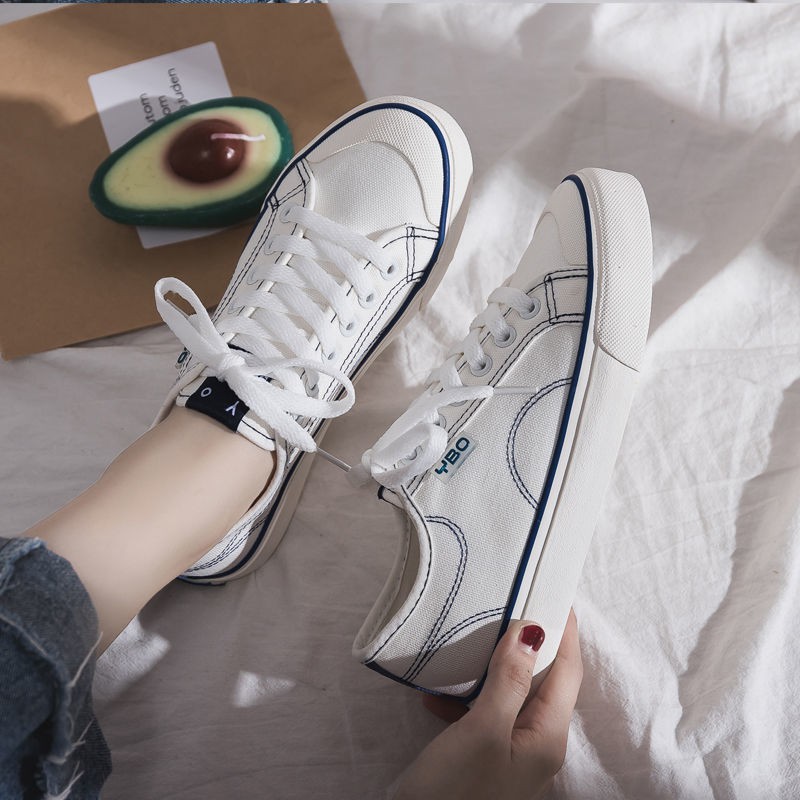 Giày thể thao vải canvas phong cách trẻ trung dễ thương dành cho học sinh