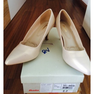 Bata chính hãng - Giày cao gót nude size 37