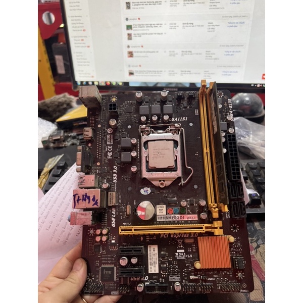 Combo H110 +G4560/4400 + ram 4gb chơi LOl, fifa, cf…