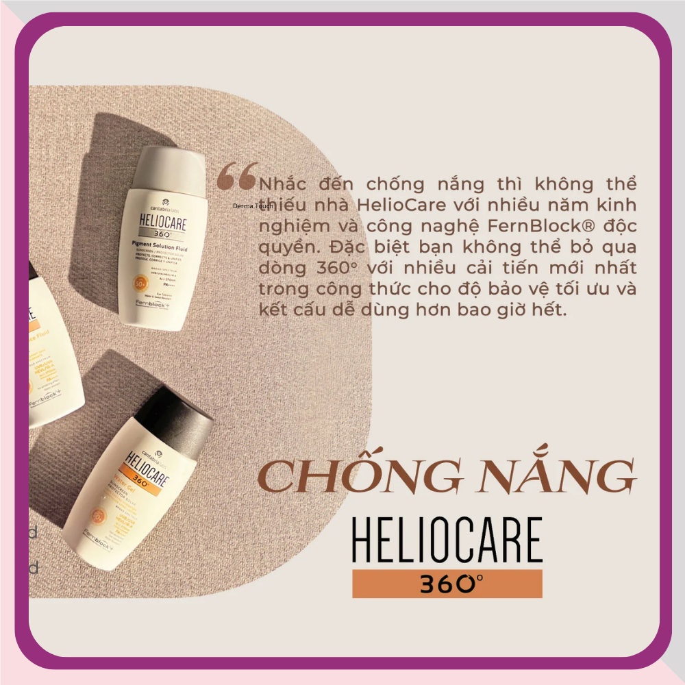 Heliocare Kem chống nắng Heliocare Water gel, Pigment, Mineral, Age Active Fluid - Dược mỹ phẩm chính hãng Derma Touch