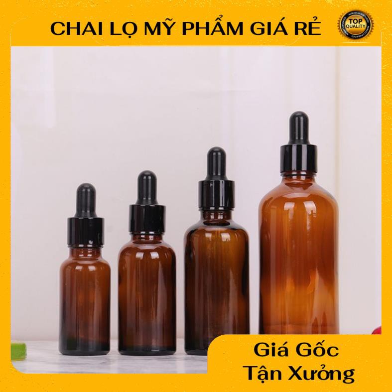 Lọ Chiết Serum ❤ RẺ VÔ ĐỊCH ❤ [50ml] Lọ đựng tinh dầu bóp giọt khoen đen , chai lọ chiết mỹ phẩm , phụ kiện du lịch