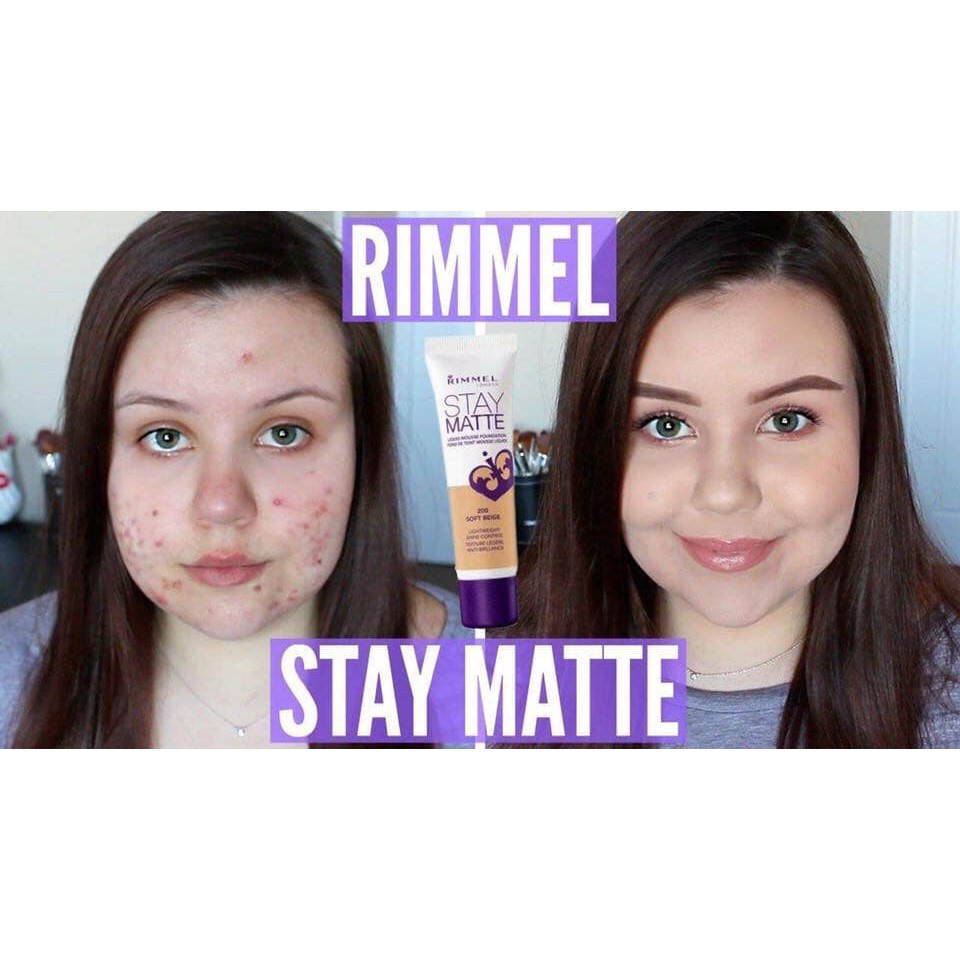 Kem nền Rimmel Stay Matte Dành cho DA DẦU, HỖN HỢP.