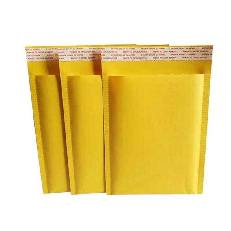 1Pcs Túi Bọc Bong Bóng Bubble Wrap Bags Yellow Kraft Paper Bubble Envelope Bag Express Packing Bag Bubble Film Bag