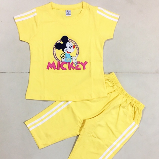 Bộ thun Mickey bé gái