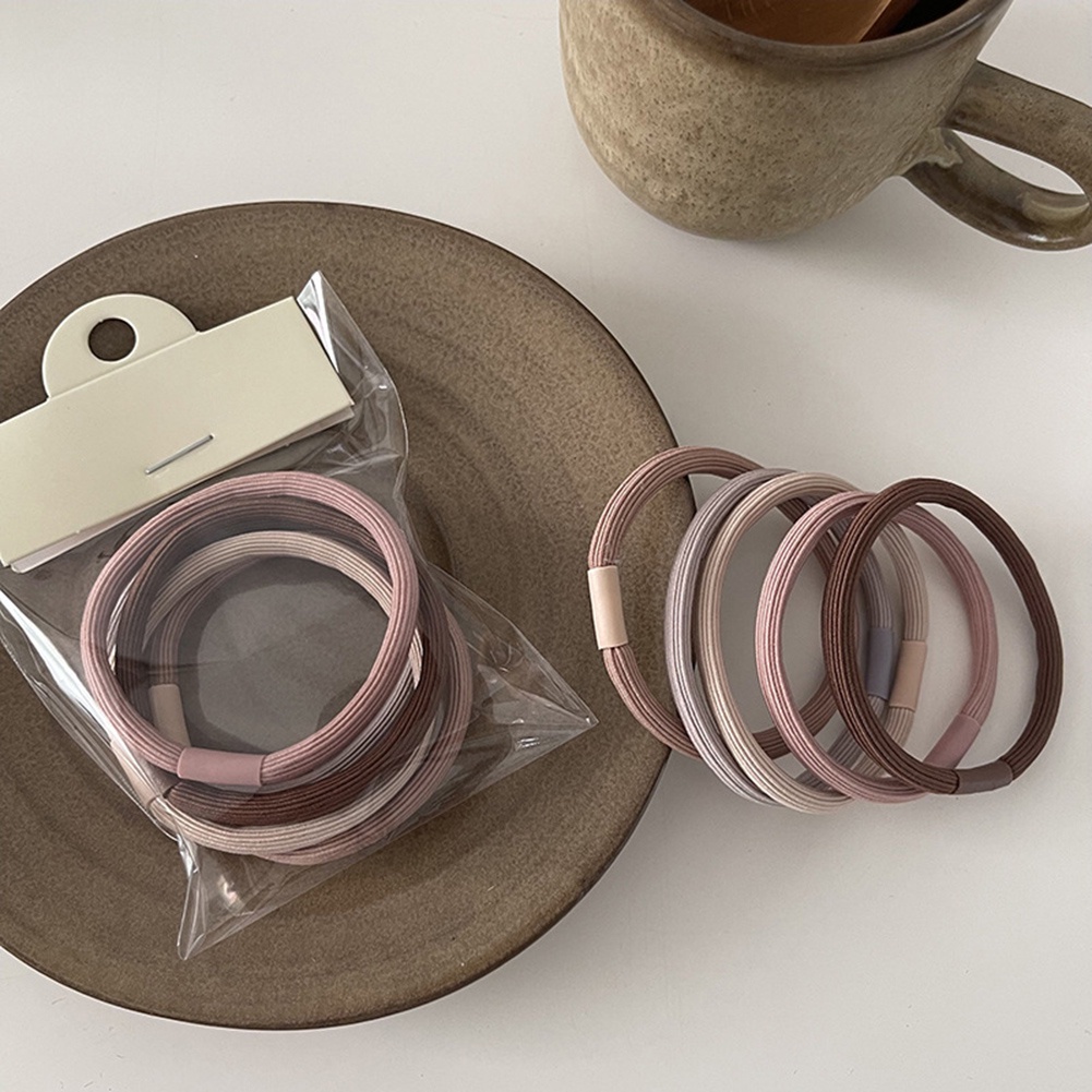 Set 5 Dây Buộc Tóc Co Giãn Tốt Không Đau Dễ Thương Cho Bé