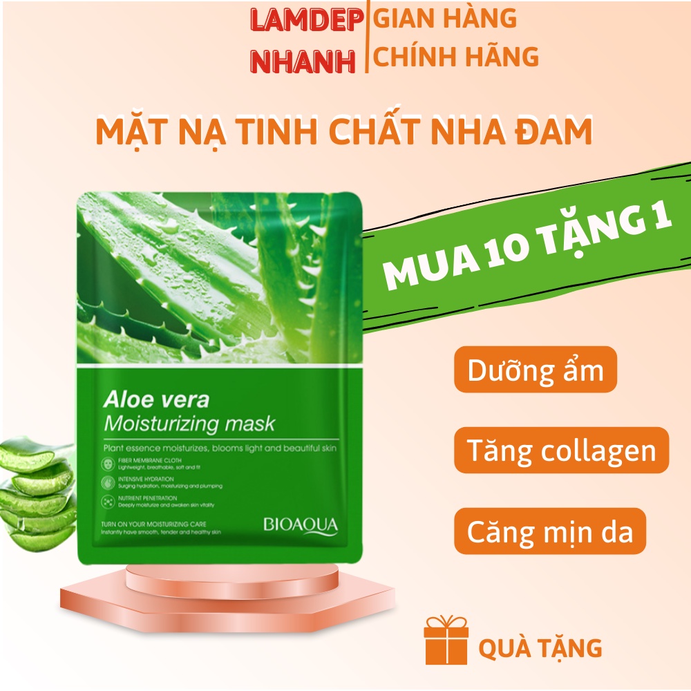 Mặt Nạ Dưỡng Da BIOAQUA tinh chất NHA ĐAM - dưỡng ẩm, bổ sung collagen, căng mịn da - mask nội địa Trung