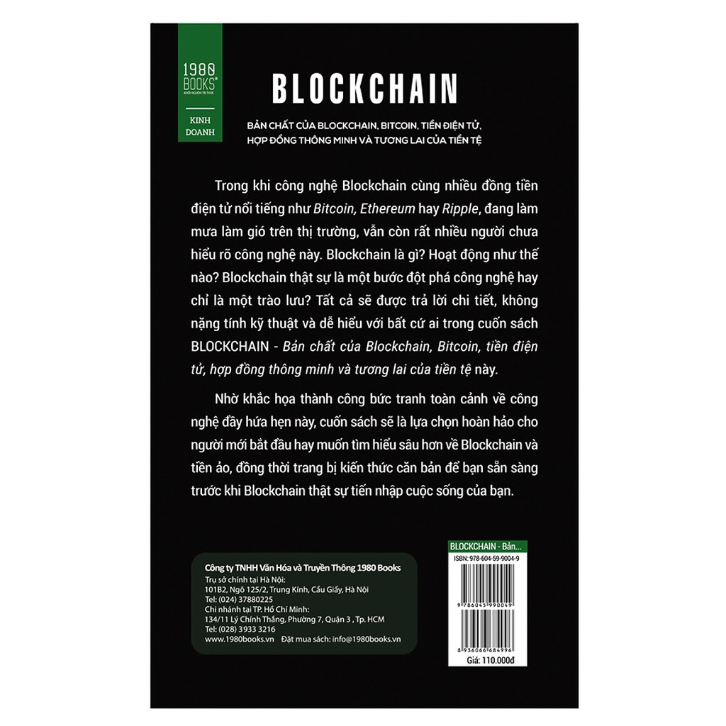 Sách - Blockchain: Bản Chất Của Blockchain, Bitcoin, Tiền Điện Tử, Hợp Đồng Thông Minh Và Tương Lai Của Tiền Tệ