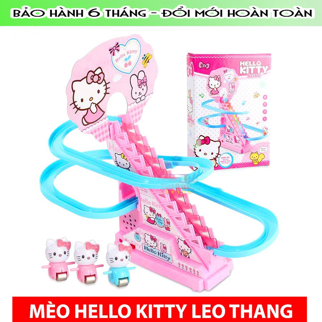 [ĐÈN-NHẠC] Đồ chơi Hello Kitty chuột Mickey cầu trượt leo thang
