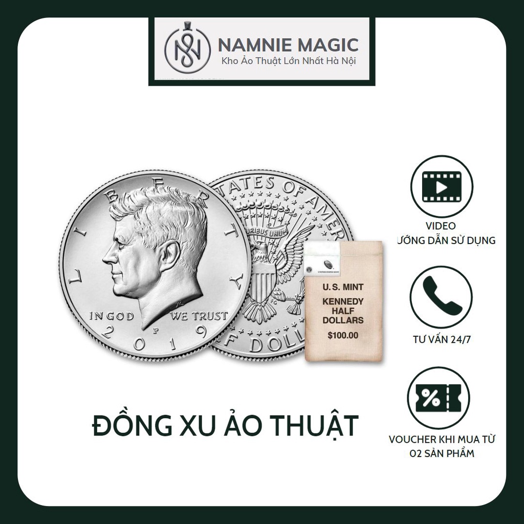 Xu Half Dollar Coin và Morgan Giả Cổ Bạc Làm Ảo Thuật Đường Phố, Sưu Tầm ,Đạo Cụ Biểu Diễn